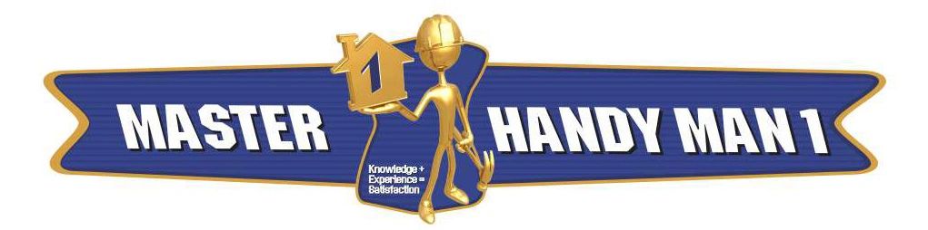 Master Handyman logo with gold figure.